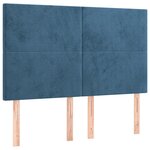 vidaXL Sommier à lattes de lit avec matelas LED Bleu foncé 140x200 cm