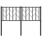 vidaXL Tête de lit métal noir 120 cm