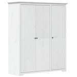 vidaXL Garde-robe BODO blanc 146x53 5x173 cm bois massif de pin