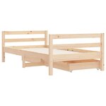 vidaXL Cadre de lit pour enfant et tiroirs 80x160cm bois de pin massif