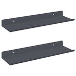 vidaXL Étagère flottante 2 Pièces Anthracite 30 x 9 x 2 5 cm Acier