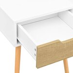 vidaXL Table de chevet Blanc chêne sonoma 40x40x56cm Bois d'ingénierie