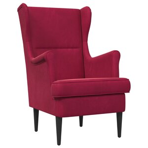 vidaXL Fauteuil Bordeaux Velours