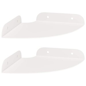 vidaXL Étagère Flottante d'Angle 2 pc Blanc 15 x 15 x 2 cm