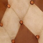vidaXL Chaise à bascule et repose-pieds Marron Cuir véritable et toile