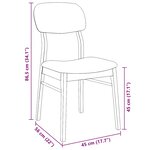 vidaXL Chaises à manger coussins 2 Pièces blanc bois massif caoutchouc
