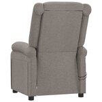 vidaXL Fauteuil électrique de massage Taupe Tissu