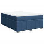 vidaXL Sommier à lattes de lit avec matelas Bleu 160x200 cm Tissu