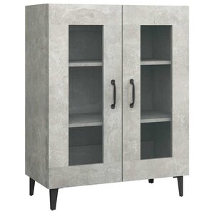 vidaXL Buffet gris béton 69 5x34x90 cm bois d'ingénierie