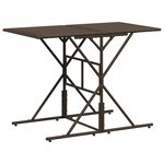 vidaXL Ensemble à manger de jardin et coussins 7 Pièces marron poly rotin