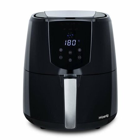 H.KOENIG FRY800 - Friteuse sans huile - 4L - 7 programmes - 1400W - 80° à 200°C - Minuteur 60min - Arrêt automatique - Noir