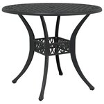 vidaXL Ensemble de salle à manger pour jardin 7 Pièces Noir Aluminium