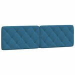 vidaXL Lit avec matelas bleu 180x200 cm velours