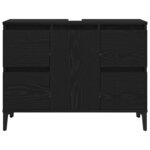 vidaXL Meuble de Lavabo de Salle de Bain Chêne noir 80 x 33 x 60 cm