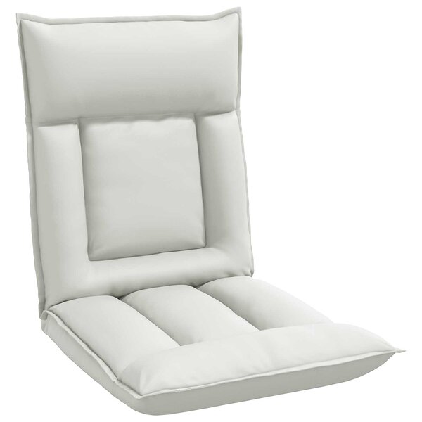 vidaXL Fauteuil de sol ajustable Blanc Simili cuir