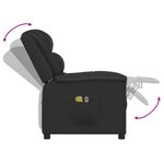 vidaXL Fauteuil électrique de massage Noir Similicuir