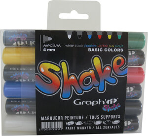 Set de 6 Marqueurs Graph'it Shake Medium Basic
