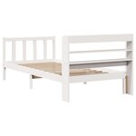 vidaXL Cadre de lit sans matelas blanc 75x190 cm bois de pin massif