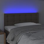 vidaXL Tête de lit à LED Taupe 100x5x78/88 cm Tissu