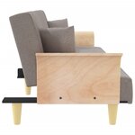 vidaXL Canapé-lit avec accoudoirs taupe tissu