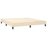 vidaXL Sommier à lattes de lit avec matelas LED Crème 160x200 cm Tissu