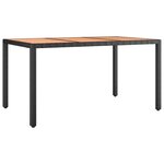 vidaXL Ensemble de bistro de jardin 7 Pièces coussins noir poly rotin