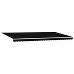vidaXL Auvent Rétractable Noir 600 × 300 cm Tissu et Métal