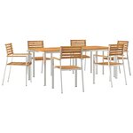 vidaXL Ensemble de salle à manger pour jardin 7 Pièces