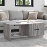 vidaXL Table basse Sonoma gris 90 x 50 x 37 cm Bois d'ingénierie