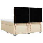 vidaXL Sommier à lattes de lit avec matelas Crème 180x200 cm Tissu