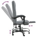 vidaXL Fauteuil inclinable de bureau Gris clair Tissu