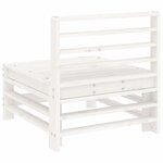 vidaXL Canapé central de jardin blanc bois de pin massif
