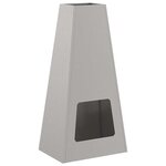 vidaXL Foyer de cheminée Marron 50 x 35 x 100 cm Acier patiné