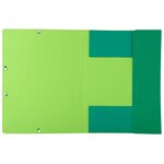 Chemise 3 Rabats À Élastique Carte Recyclée 380g/m2 Forever - A4 - Vert Foncé - X 25 - Exacompta