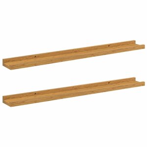 vidaXL Étagère Murale 2 Pièces Beige 80 x 9 x 3 cm Bois d'ingénierie