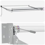vidaXL Auvent rétractable Sable 3 5 x 2 m Polyester et métal