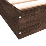 vidaXL Cadre de lit sans matelas chêne marron 100x200 cm