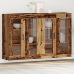 vidaXL Meubles de rangement muraux 2 pièces en bois vieilli 69 5 x 34 x 90 cm  en bois reconstitué