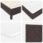 Lit coffre avec matelas vidaXL Marron foncé 160x200 cm en tissu
