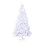 vidaXL Arbre de Noël artificiel avec branches épaisses blanc 210cm PVC