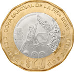 Monnaie FIFA WORLD CUP 26 Angel Independencia Cupronickel 20 Pesos Mexico 2026 (PRÉCOMMANDE)