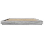 vidaXL Cadre de lit sans matelas sonoma gris 180x200 cm