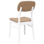 vidaXL Chaises à manger coussins 2 Pièces blanc bois massif caoutchouc