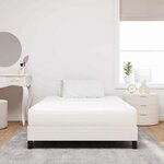 vidaXL Matelas de Lit avec matelas Crème 120 x 200 cm tissu
