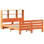 vidaXL Cadre de lit sans matelas cire marron 140x190cm bois pin massif