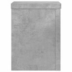 vidaXL Supports pour plantes 2 Pièces gris béton bois d'ingénierie