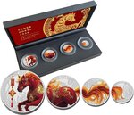 Monnaie HORSE Fractional Lunar Year Set 4 Argent Fiji 2026