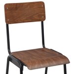 vidaXL Chaises de bar lot de 6 contreplaqué solide et acier