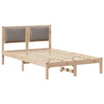 vidaXL Cadre de lit avec tête de lit Taupe 120 x 190 cm Pin massif