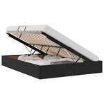 vidaXL Lit de Rangement avec tête de lit Noir 135 x 190 cm Velours